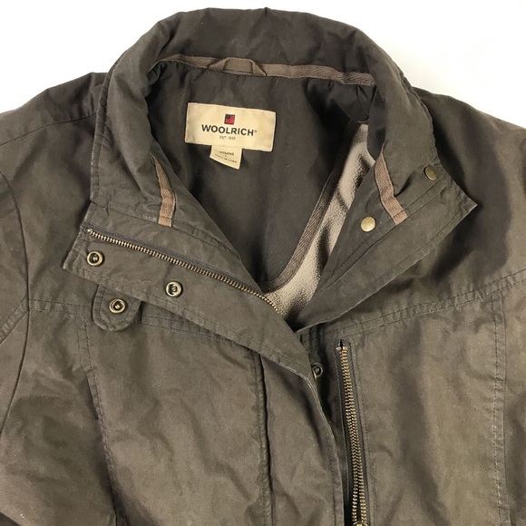 Woolrich Womens Jacket Brown Zip Up Lined Pocket L - Picture 2 of 8